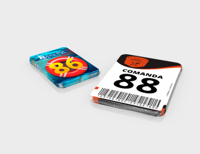 Comanda com Dados Variáveis em PVC 0,3mm Verniz Total Frente e Verso 13,6x21,1cm - 4x0 - 1 unid
