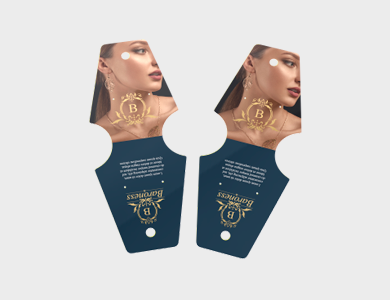 Cartela de Bijuteria Formatos Especiais Kraft 240g Sem Verniz 18x5cm - 1x1 - 500 unid