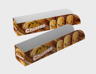 Embalagem para Churros Supremo 300g sem Película Antigordura 15x3x3cm - 4x0 - 100 unid