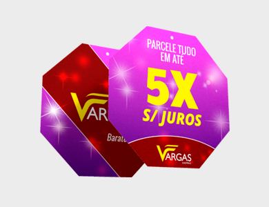 Móbile Octagonal Grande PVC 0,3 mm Verniz Frente e Verso 47x47 cm - 4x4 - 25 unid